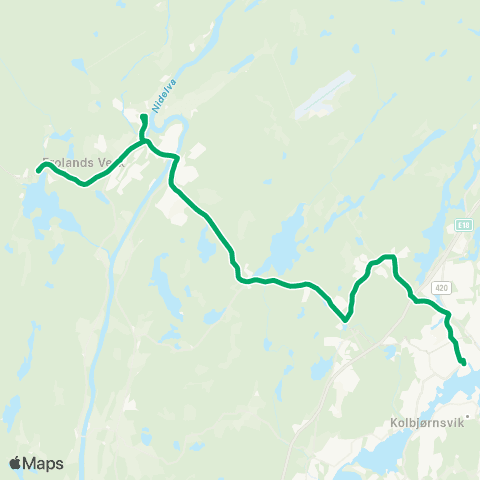 AKT - Agder kollektivtrafikk Arendal-Froland map