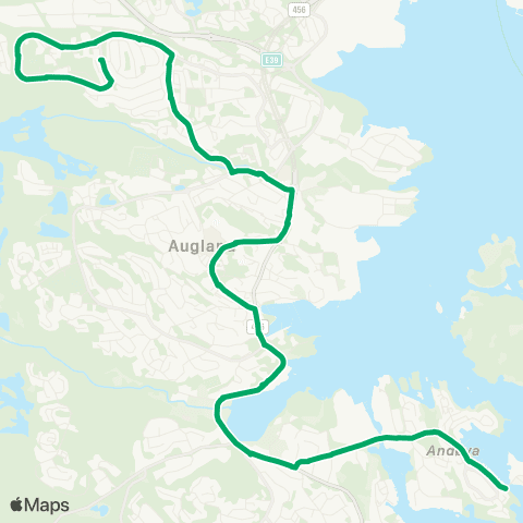 AKT - Agder kollektivtrafikk Kvadraturen - Andøya map