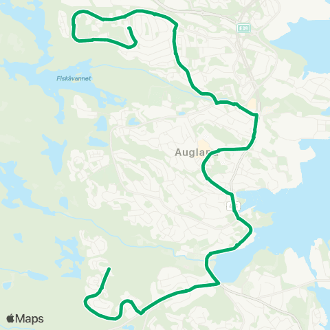 AKT - Agder kollektivtrafikk Bråvann - Slettheia map