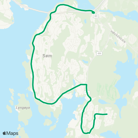 AKT - Agder kollektivtrafikk Rona - Odderhei map