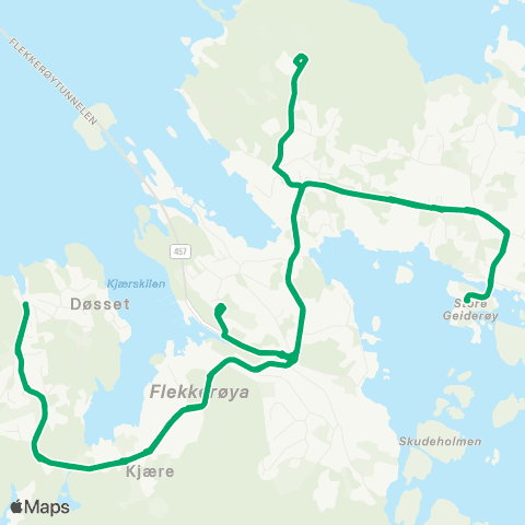 AKT - Agder kollektivtrafikk Lokalbuss Flekkerøy map
