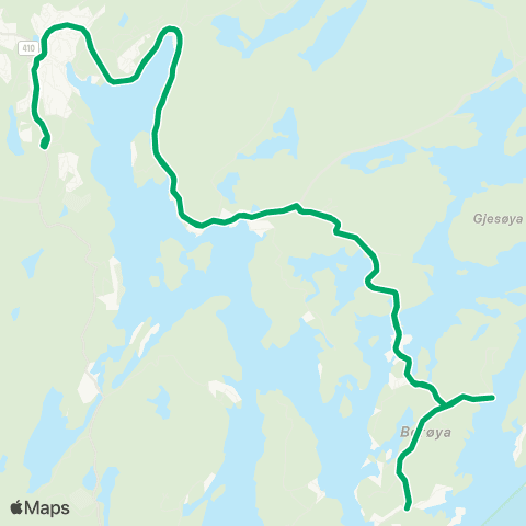 AKT - Agder kollektivtrafikk Tvedestrand-Borøy map
