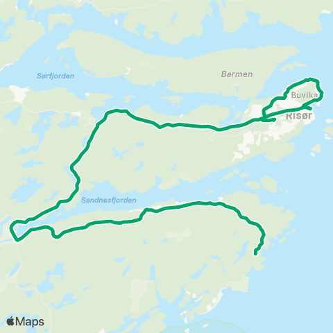 AKT - Agder kollektivtrafikk Risør-Krabbesund map