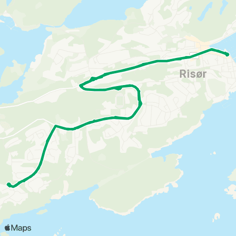 AKT - Agder kollektivtrafikk Risør-Krana map