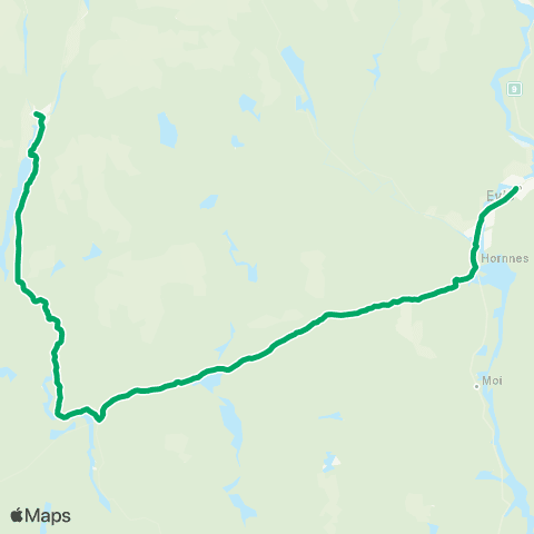 AKT - Agder kollektivtrafikk Åseral-Evje map