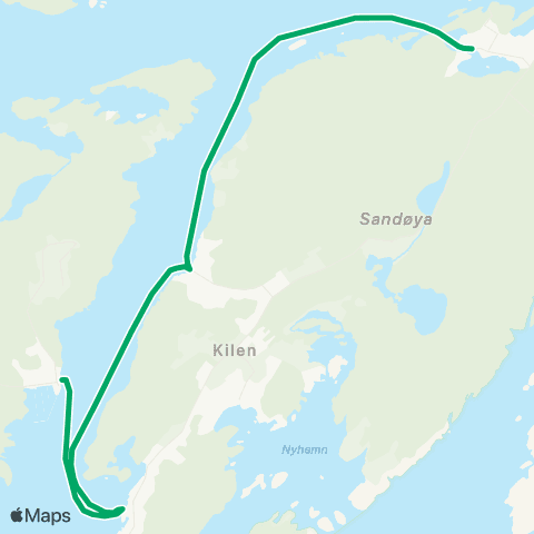AKT - Agder kollektivtrafikk Sandøya - Borøy map