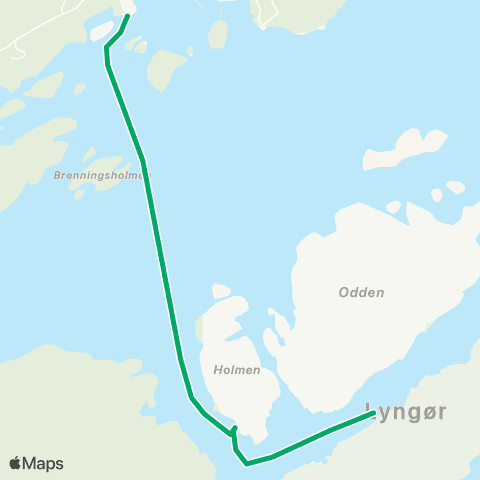 AKT - Agder kollektivtrafikk Lyngør - Gjeving map