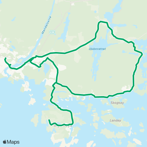 AKT - Agder kollektivtrafikk Skolebuss Vassmyra / Ime / Oasen map
