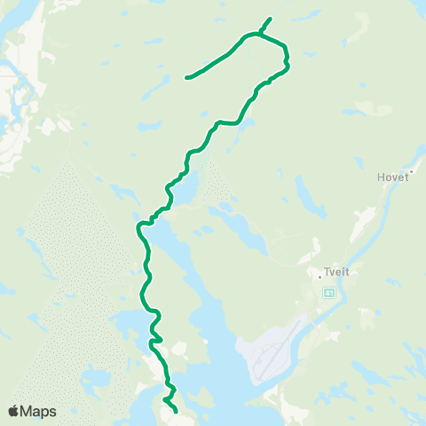 AKT - Agder kollektivtrafikk Erkleiv - Justvik Skole map