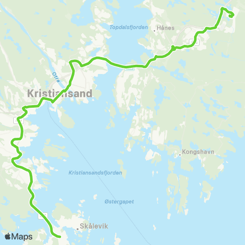 AKT - Agder kollektivtrafikk Flekkerøy - Sørlandsparken map