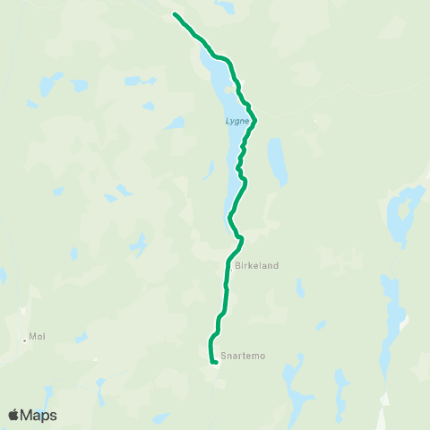 AKT - Agder kollektivtrafikk Skoleruter Hægebostad map