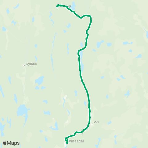 AKT - Agder kollektivtrafikk Liknes - Kvinlog map