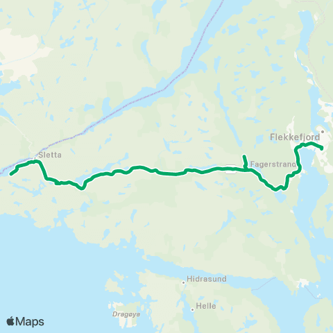 AKT - Agder kollektivtrafikk Flekkefjord - Åna Sira map