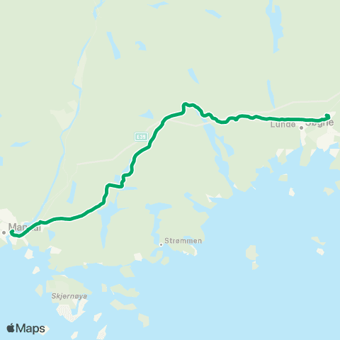AKT - Agder kollektivtrafikk Svipp Mandal - Tangvall map