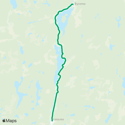 AKT - Agder kollektivtrafikk Konsmo - Byremo map