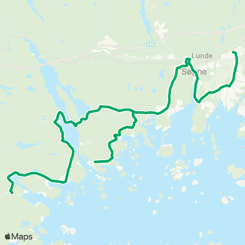 AKT - Agder kollektivtrafikk Ålo-Trysnes-Torve-Tangvall map