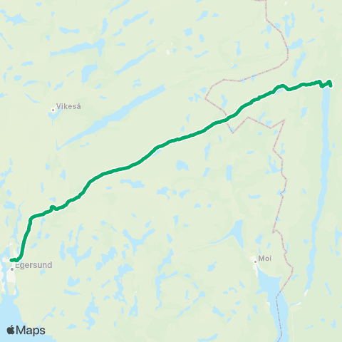 AKT - Agder kollektivtrafikk Tonstad - Stavanger map