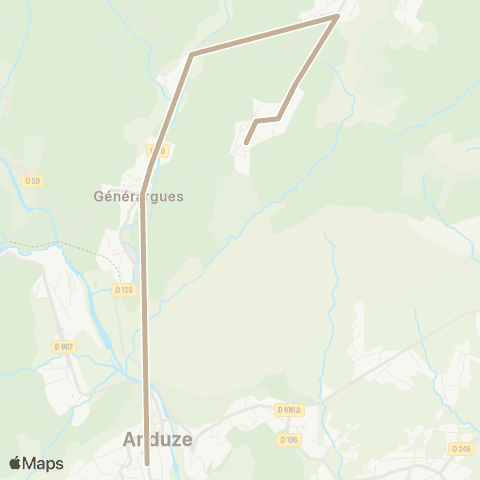 Ales'Y Blateiras - Generargues - Collège de Florian (Anduze) map