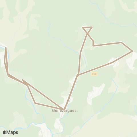 Ales'Y Sirp: Generargues - Mialet - St Sebastien d Aigrefeuille map