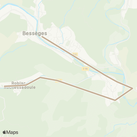 Ales'Y École Robiac Rochassadoule et Collège de Bessege map