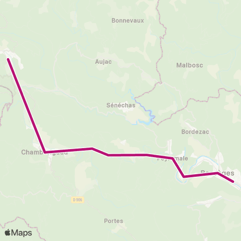 Ales'Y Genolhac - Besseges map