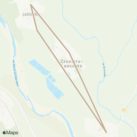 Ales'Y Sirp: Cruviers Lascours map