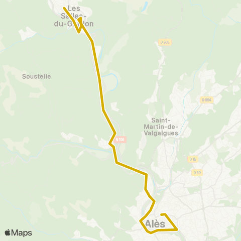 Ales'Y La Grande Combe - Ales map