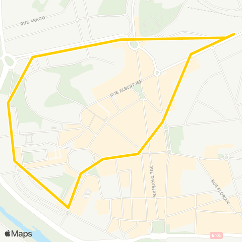 Ales'Y Navette Alesy Orange map