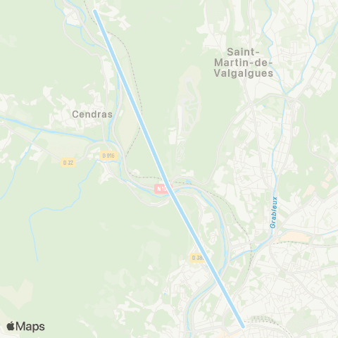 Ales'Y TAD Lavabreille - Ales Gare routière map