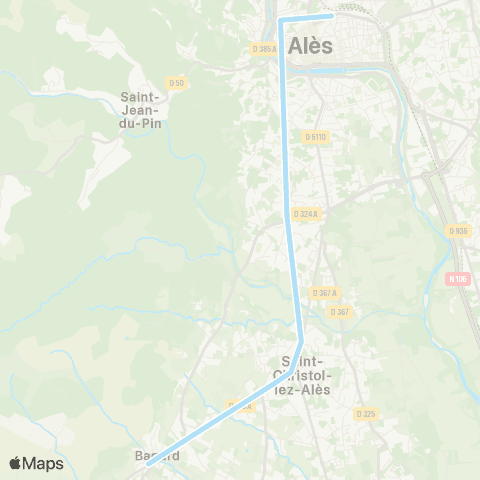 Ales'Y TAD Bagard - Ales Gare routière map