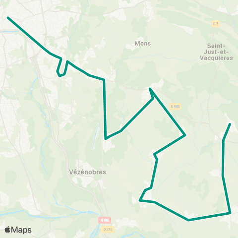 Ales'Y TAD Euzet - Ales map