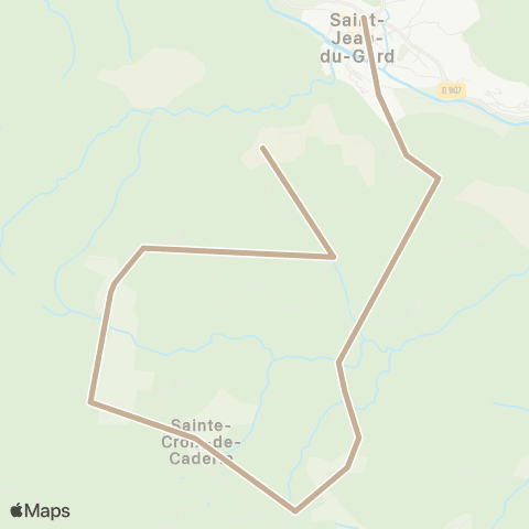 Ales'Y TAD Ste Croix de Caderle - St Jean du Gard map