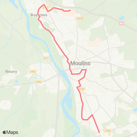 Aléo Zone commerciale N. - Pl. Jean Moulin - Fromenteau map