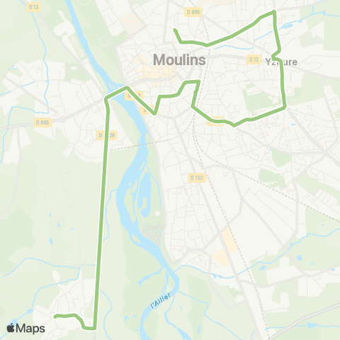 Aléo Bressolles Les Plantes - Yzeure Parking Grillet map