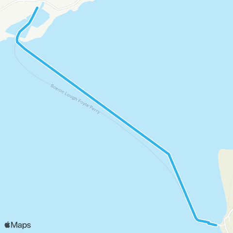Scenic Lough Foyle Ferry Magilligan Point - Greencastle map