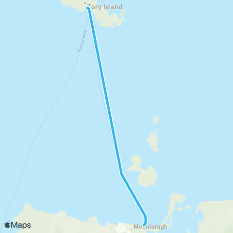 Tory Ferry Machaire Uí Rabhartaigh - Toraigh map