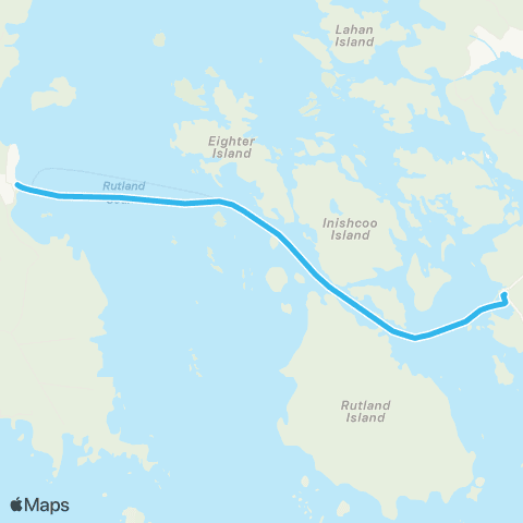 Arranmore Blue Ferry Ailt an Chorráin - Árainn Mhór map