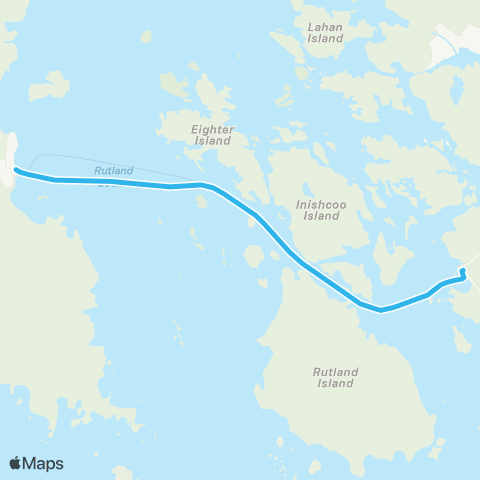 Arranmore Red Ferry Ailt an Chorráin - Árainn Mhór map