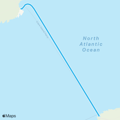 O'Malley Ferries Roonah Pier - Clare Island map