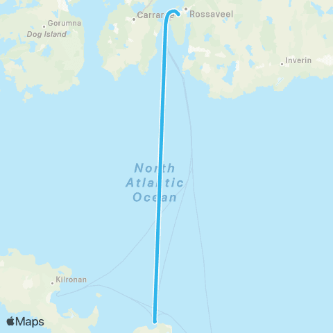 Aran Island Ferries Ros an Mhíl - Inis Meáin map