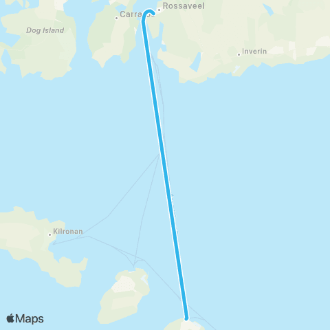 Aran Island Ferries Ros an Mhíl - Inis Oírr map