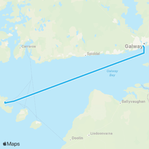 Aran Island Ferries Galway Docks - Inis Mór map