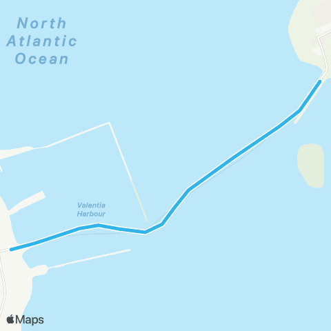 Valentia Island Ferry Reenard Point - Knightstown map