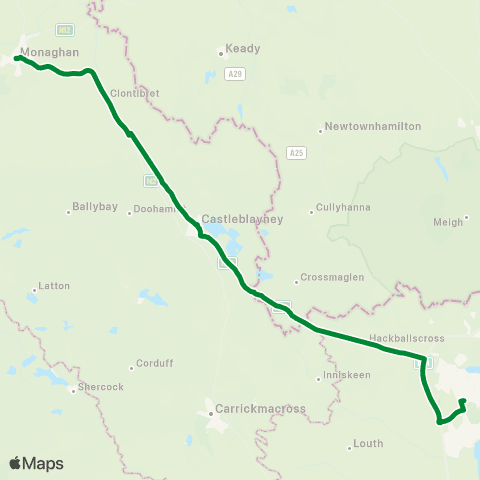 Eamon McEntee Monaghan - Dundalk map