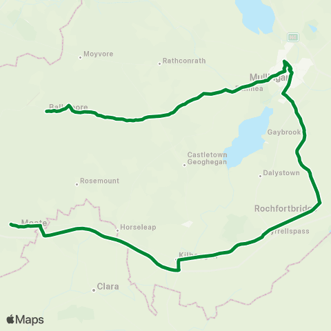 Allen's Bus Hire Ballymore - Moate map