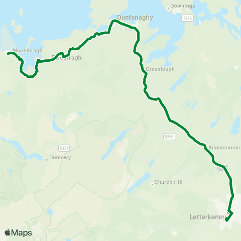 Mangan Tours Mín Lárach - Letterkenny map