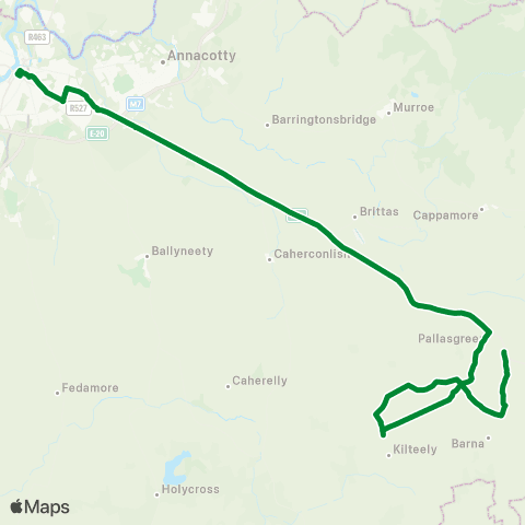 Kelly Travel Kilduff - Limerick map