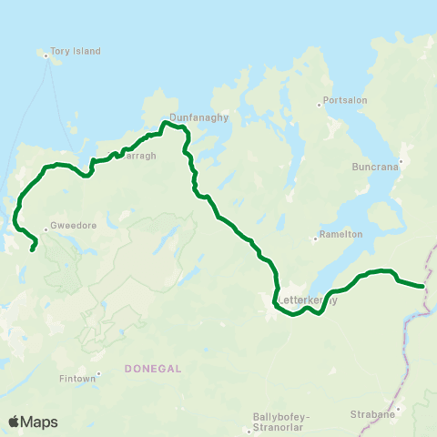 Patrick Gallagher Croithlí - Derry - Belfast map