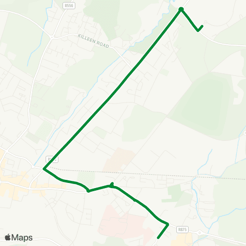 Kennedy Coaches Manor West - Mtu Kerry map