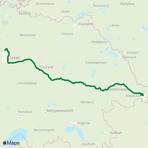 Bailieboro Call a Cab Ltd Kingscourt - Cavan map